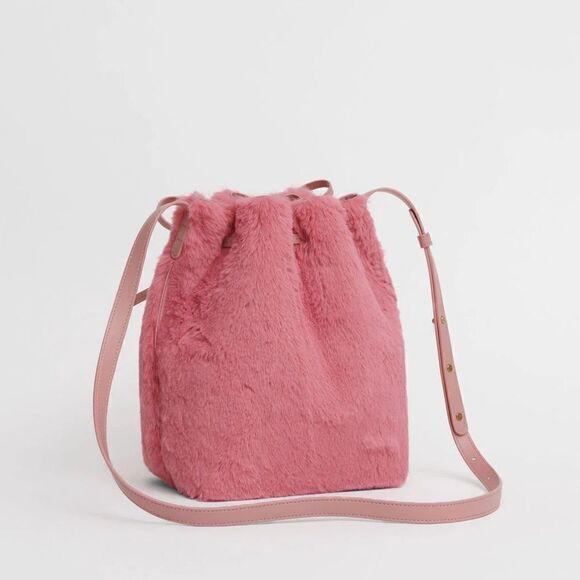 Mansur Gavriel Faux Fur Bucket Bag NWT - Picture 2 of 14